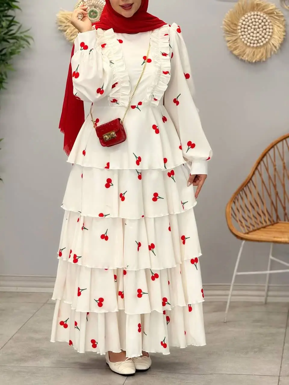 3330 - پیراهن طبقه ای رز (ایراد دار)